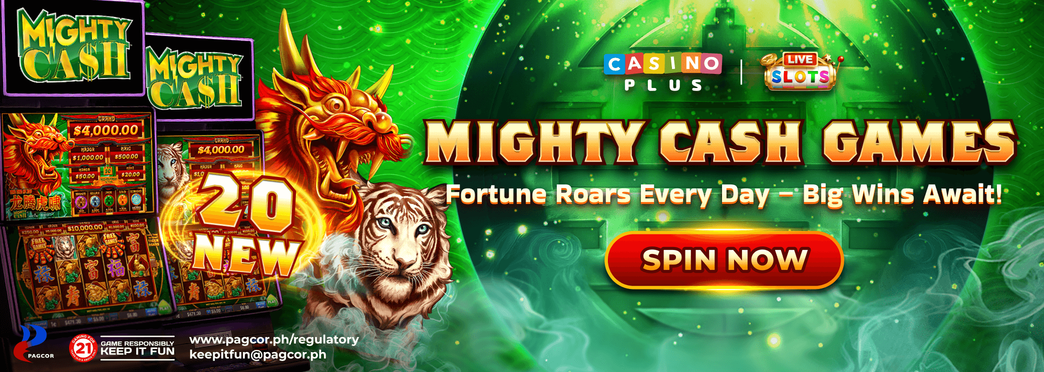Mighty Cash – 20 NEW MACHINES, BIGGER WINS